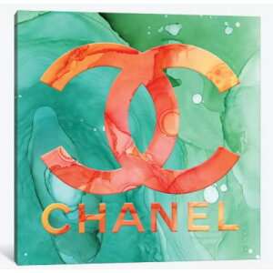 �y���������z �č����̂������ȃu�����h�I�}�[�W���A�[�g Blood Orange And Green Alcohol Ink Fashion V �V���l�� CHANEL �L�����o�X �G�� �C���e���A �͗l�ւ� ���z���j��