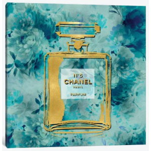 �y���������z �č����̂������ȃu�����h�I�}�[�W���A�[�g Gold Perfume On Aqua Flowers �V���l�� CHANEL �L�����o�X�A�[�g �G�� �C���e���A �͗l�ւ� ���z���j�� �V�z�j�� �ҍ��� ��c��