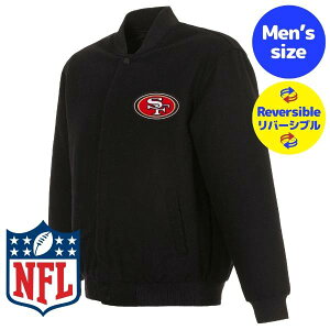 �y���������z NFL���� �����Y �A�E�^�[ �X�^�W���� �o�[�V�e�B�W���P�b�g �W�����p�[ �A���t�g �T���t�����V�X�R�E49ers San Francisco 49ers Reversible Wool Jacket