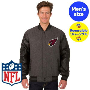 �y���������z NFL���� �����Y �A�E�^�[ �X�^�W���� �o�[�V�e�B�W���P�b�g �W�����p�[ �A���t�g �A���]�i�E�J�[�W�i���X �J�[�f�B�i���X Arizona Cardinals Wool & Leather Reversible Jacket