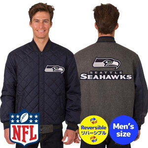 �y���������z NFL���� JH Design �����Y �A�E�^�[ �X�^�W���� �o�[�V�e�B�W���P�b�g �W�����p�[ �A���t�g �V�A�g���E�V�[�z�[�N�X Seattle Seahawks Wool & Leather Reversible Jacket