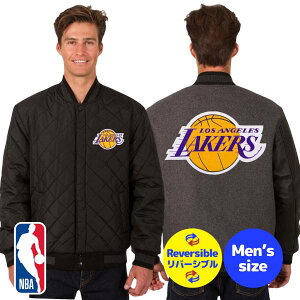 �y���������z NBA���� JH Design �����Y �X�^�W���� �o�[�V�e�B�W���P�b�g �A�E�^�[ �W�����p�[ ���T���[���X�E���C�J�[�Y ���u�����E�W�F�[���Y ������ Los Angeles Lakers Wool & Leather Reversible Jacket