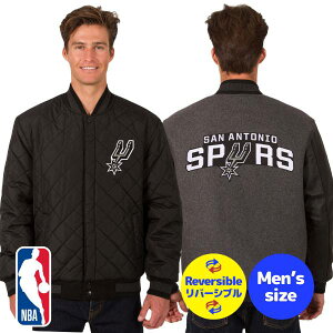 �y���������z NBA���� JH Design �����Y �X�^�W���� �o�[�V�e�B�W���P�b�g �A�E�^�[ �W�����p�[ �T���A���g�j�I�E�X�p�[�Y �r�N�^�[�E�E�F���o�����} San Antonio Spurs Wool & Leather Reversible Jacket