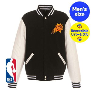 �y���������z NBA���� JH Design �����Y �X�^�W���� �o�[�V�e�B�W���P�b�g �A�E�^�[ �W�����p�[ �t�F�j�b�N�X�E�T���Y �P�r���E�f�������g �f�r���E�u�b�J�[ Phoenix Suns Two-Tone Reversible Fleece Jacket