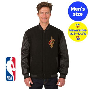 �y���������z NBA���� JH Design �����Y �X�^�W���� �o�[�V�e�B�W���P�b�g �A�E�^�[ �W�����p�[ �N���[�u�����h�E�L���o���A�[�Y Cleveland Cavaliers Wool & Leather Reversible Jacket