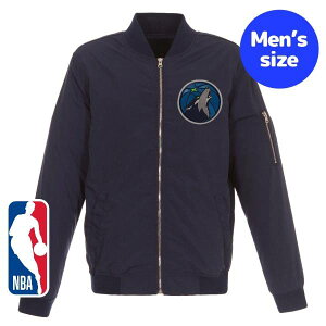 yz NBA Y iCWPbg AE^[ X^W Wp[ ~l\^EeBo[EuY Minnesota Timberwolves Lightweight Nylon Bomber Jacket
