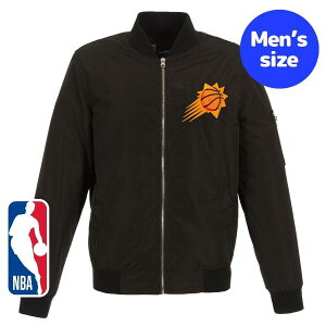 �y���������z NBA���� JH Design �����Y �i�C�����W���P�b�g �A�E�^�[ �X�^�W���� �W�����p�[ �t�F�j�b�N�X�E�T���Y �P�r���E�f�������g �f�r���E�u�b�J�[ Phoenix Suns Lightweight Nylon Bomber Jacket