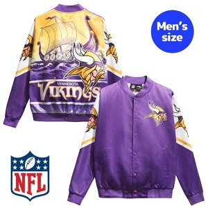 Chalk Line �`���[�N���C�� NFL���� �A���t�g �����Y �X�^�W���� �W���P�b�g �A�E�^�[ �W�����p�[ �~�l�\�^�E�o�C�L���O�X Minnesota Vikings Fanimation Satin Jacket �y���������z