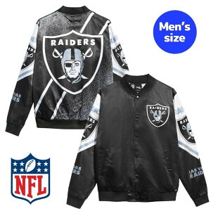Chalk Line �`���[�N���C�� NFL���� �A���t�g �����Y �X�^�W���� �W���P�b�g �A�E�^�[ �W�����p�[ ���X�x�K�X�E���C�_�[�X Las Vegas Raiders Logo Fanimation Satin Jacket �y���������z
