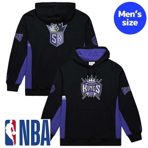 yz NBA Mitchell & Ness ~b`F&lX Y p[J[ g[i[ vI[o[ t[fB gbvX TNgELOX Sacramento Kings Hardwood Classics Team Origins Fleece Pullover 