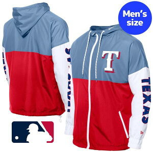 yz MLB W[[OItBV j[G New Era Y EBhu[J[ iCWPbg AE^[ eLTXEW[Y Texas Rangers Color Block Full-Zip Hoodie Windbrea