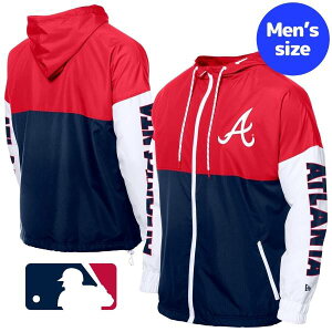 yz MLB W[[OItBV j[G New Era Y EBhu[J[ iCWPbg AE^[ Ag^Eu[uX Atlanta Braves Color Block Full-Zip Hoodie Windbre