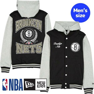 �y���������z NBA���� �����Y �A�E�^�[ �W���P�b�g �X�^�W���� �W�����p�[ �u���b�N�����E�l�b�c Brooklyn Nets Throwback Prep Jacket �j���[�G�� New Era