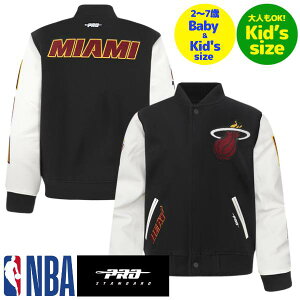 �y���������z NBA���� �L�b�Y�p�A�E�^�[ �q���p�X�^�W���� ���[�X�T�C�Y�W���P�b�g �o�[�V�e�B�W���P�b�g �v���X�^���_�[�h Pro Standard �}�C�A�~�E�q�[�g MIAMI HEAT CLASSIC BOYS WOOL VARSITY JACKET