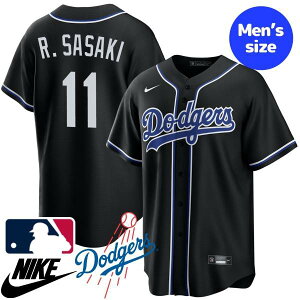 yz MLB W[[OItBV NIKE iCL Ki Y jtH[ W[W jz[ T[XEhW[X XؘN Roki Sasaki Los Angeles Dodgers Black Lights Out Je