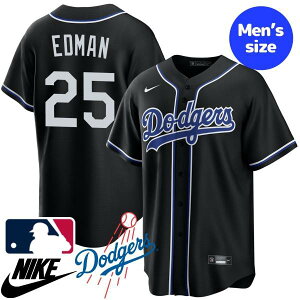 【送料無料】 MLB公式 メジャーリーグオフィシャル NIKE ナイキ 正規品 メンズ ユニフォーム ジャージ ユニホーム ロサンゼルス・ドジャース トミー・エドマン Tommy Edman Los Angeles Dodgers Black Ligh