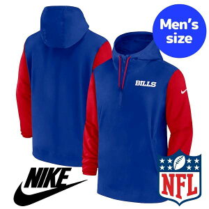 yz NIKE iCL NFL Atg Y AE^[ EBhu[J[ iCWPbg Wp[ obt@[ErY Buffalo Bills Sideline Pre-Game 1/2-Zip Jacket