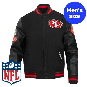 �y���������z Pro Standard �v���X�^���_�[�h NFL���� �A���t�g �����Y �A�E�^�[ �o�[�V�e�B�W���P�b�g �X�^�W���� �W�����p�[ �T���t�����V�X�R�E49ers SAN FRANCISCO 49ERS OLD ENGLISH RIB WOOL VARSITY JACKET