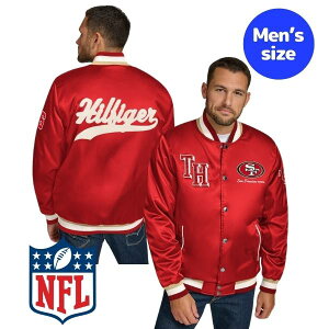 �y���������z NFL���� �����Y �A�E�^�[ �X�^�W���� �o�[�V�e�B�W���P�b�g �W�����p�[ �A���t�g �T���t�����V�X�R�E49ers San Francisco 49ers Dante Full-Snap Satin Jacket