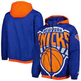 【送料無料+割引クーポン】 NBAオフィシャル メンズ アウタージャケット New York Knicks Starter The Triple Double Jacket（Blue） ニューヨーク・ニックス
