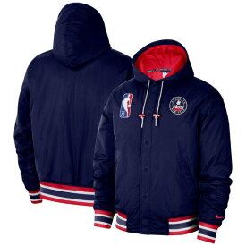 【送料無料+割引クーポン】 NBAオフィシャル NIKE ナイキ メンズ アウタージャケット Brooklyn Nets Nike 2021/22 City Edition Jacket （Navy） ブルックリン・ネッツ
