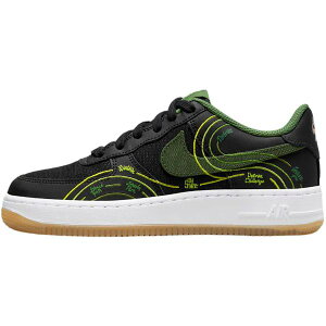 【送料無料】【大人もOK(22.0-25.0cm)】 ナイキ Nike Air Force 1 LV8 ジュニア用スニーカー(Black/Treeline/White) 男の子用スニーカー 女の子用シューズ 子供靴 レディース