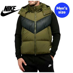 yz Y iCL _ExXg AE^[WPbg Nike Tech Down Fill Hooded Vest JacketiOlive Green/Blackj