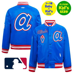 Pro Standard �v���X�^���_�[�h MLB���� ���W���[���[�O�I�t�B�V���� �q���p�A�E�^�[ �W���P�b�g �X�^�W���� �W�����p�[ �A�g�����^�E�u���[�u�X ATLANTA BRAVES RETRO CLASSIC SATIN JACKET