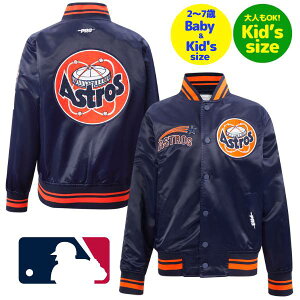 Pro Standard �v���X�^���_�[�h MLB���� ���W���[���[�O�I�t�B�V���� �q���p�A�E�^�[ �W���P�b�g �X�^�W���� �e�r�Y�� �q���[�X�g���E�A�X�g���Y HOUSTON ASTROS RETRO CLASSIC SATIN JACKET