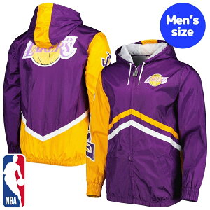 【送料無料+割引クーポン】 NBAオフィシャル メンズ ウィンドブレーカー アウタージャケット ロサンゼルス・レイカーズ Los Angeles Lakers Windbreaker Jacket