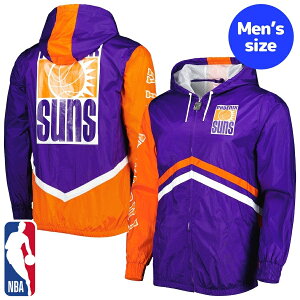 【送料無料+割引クーポン】 NBAオフィシャル メンズ ウィンドブレーカー アウタージャケット フェニックス・サンズ Phoenix Suns Windbreaker Jacket