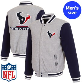 【送料無料+割引クーポン】 NFLオフィシャル メンズ バーシティジャケット スタジャン リバーシブルアウタージャケット ヒューストン・テキサンズ Houston Texans Versity Jacket