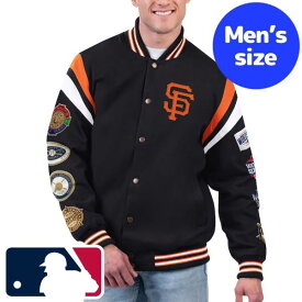 【送料無料+割引クーポン】 MLBオフィシャル メンズ スタジャン バーシティジャケット アウター サンフランシスコ・ジャイアンツ San Francisco Giants Varsity Jacket（Black）