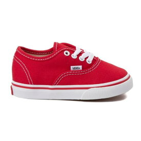 【送料無料+割引クーポン】 Vans ヴァンズ バンズ 【ベビー・キッ（10.5-16.0cm）】 Vans Authentic Skate Shoe（Red） スニーカー 子供靴 出産祝い ユニセックス