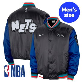 【送料無料+割引クーポン】 ナイキ NIKE NBA公式 メンズ ジャケット MA-1 ボンバー ブルックリン・ネッツ Brooklyn Nets City Edition Courtside Premier Bomber Jacket