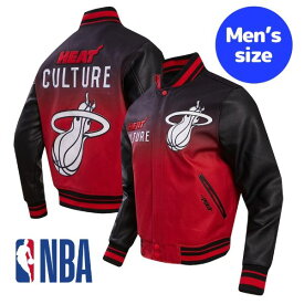 【送料無料+割引クーポン】 NBA公式 メンズ アウタージャケット スタジャン バーシティー マイアミ・ヒート Miami Heat City Edition Varsity Jacket