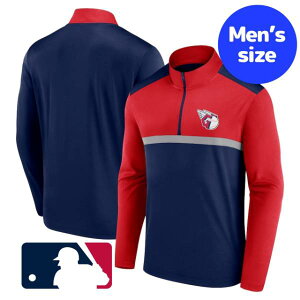 【送料無料】【メンズ】 MLB公式 メジャーリーグ トラックジャージ 長袖トップス 運動着 ウォームアップジャケット クリーブランド・ガーディアンズ Cleveland Guardians Unstoppable 1/4 Zip Top