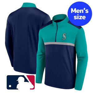 【送料無料】【メンズ】 MLB公式 メジャーリーグ トラックジャージ 長袖トップス 運動着 ウォームアップジャケット シアトル・マリナーズ イチロー Seattle Mariners Unstoppable 1/4 Zip Top