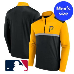 【送料無料】【メンズ】 MLB公式 メジャーリーグ トラックジャージ 長袖トップス 運動着 ウォームアップジャケット ピッツバーグ・パイレーツ Pittsburgh Pirates Unstoppable 1/4 Zip Top