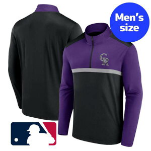 【送料無料】【メンズ】 MLB公式 メジャーリーグ トラックジャージ 長袖トップス 運動着 ウォームアップジャケット コロラド・ロッキーズ Colorado Rockies Unstoppable 1/4 Zip Top
