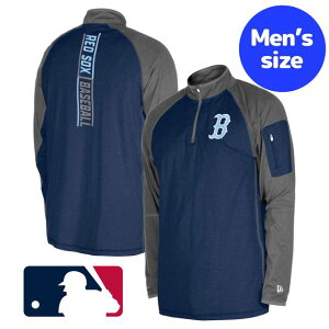 【送料無料】【メンズ】 MLB公式 メジャーリーグ トラックジャージ 長袖トップス 運動着 ウォームアップジャケット ボストン・レッドソックス 吉田正尚 Boston Red Sox Raglan 1/4 Zip Top