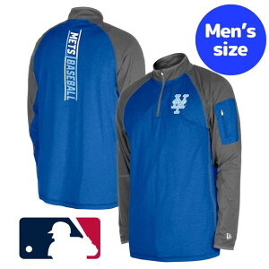 【送料無料】【メンズ】 MLB公式 メジャーリーグ トラックジャージ 長袖トップス 運動着 ウォームアップジャケット ニューヨーク・メッツ 千賀滉大 New York Mets Raglan 1/4 Zip Top