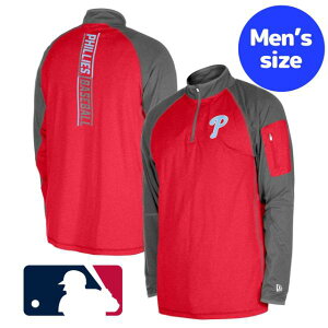 【送料無料】【メンズ】 MLB公式 メジャーリーグ トラックジャージ 長袖トップス 運動着 ウォームアップジャケット フィラデルフィア・フィリーズ Philadelphia Phillies Raglan 1/4 Zip Top