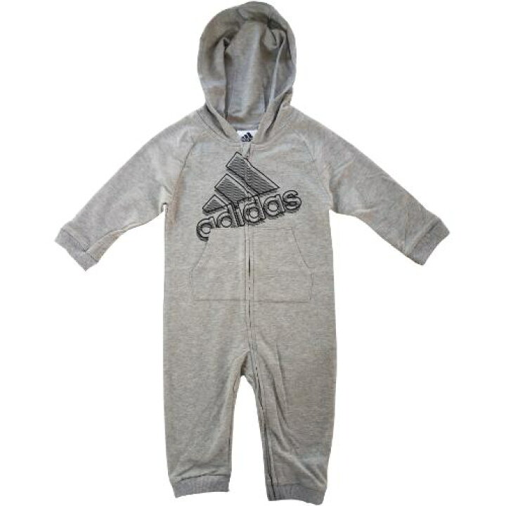 楽天市場 送料無料 スーパーセール10 割引 Adidas アディダス 男の子用大きなロゴが可愛いシャドースリーストライプスフード付きカバーオール Grey ロンパース 出産祝い パーカー ボディースーツ ベビー服 Usキッズウェア楽天市場店