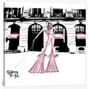 �y���������z �č����̂������ȃu�����h�I�}�[�W���A�[�g Chanel High Fashion Bull Doggie �V���l�� CHANEL �L�����o�X �G�� �C���e���A �͗l�ւ� ���z���j�� �V�z�j�� �ҍ��� ��c��