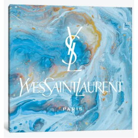 【送料無料+割引クーポン】 米国発のお洒落なブランドオマージュアート Yves Saint Laurent Blue Abstract YSL サンローラン キャンバス 絵画 インテリア 模様替え 引越し祝い 新築祝い 待合室 会議室