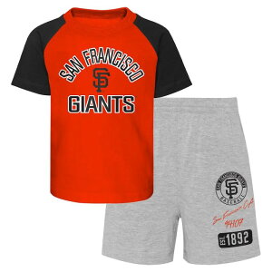 �y���������z�y�x�r�[�E�L�b�Y�T�C�Y�i0-4�Ηp�j�z MLB �L�b�Y�p�㉺2�_�Z�b�g�A�b�v �q���p�㉺�Z�b�g �T���t�����V�X�R�E�W���C�A���c San Francisco Giants T-Shirt and Shorts Set