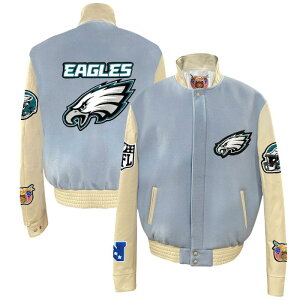 �y���������z NFL �A���t�g �����Y �A�E�^�[ �o�[�V�e�B�W���P�b�g �X�^�W���� �W�����p�[ �t�B���f���t�B�A�E�C�[�O���X Philadelphia Eagles Wool & Leather Varsity Jacket