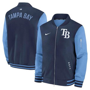 NIKE �i�C�L MLB ���W���[���[�O �����Y �{���o�[�W���P�b�g MA-1 �g���b�N�W���P�b�g �W���[�W �A�E�^�[ �^���p�x�C�E���C�Y Tampa Bay Rays Nike Authentic Collection Dugout Full-Zip Bomber Jacket