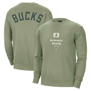 �y���������z NBA Nike �i�C�L Jordan �W���[�_�� �����Y �g���[�i�[ �v���I�[�o�[ �����g�b�v�X �~���E�H�[�L�[�E�o�b�N�X Milwaukee Bucks Courtside Statement Edition Heavyweight Pullover Sweatshirt
